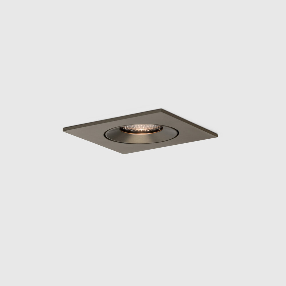 FLEXX Square adjustable recessed spot - Brushed Champagne