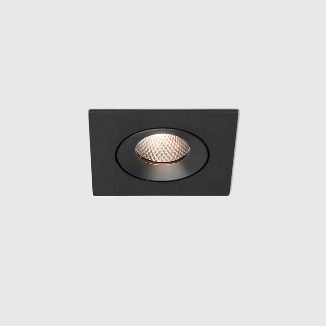 FLEXX Square adjustable recessed spot - Brushed Black