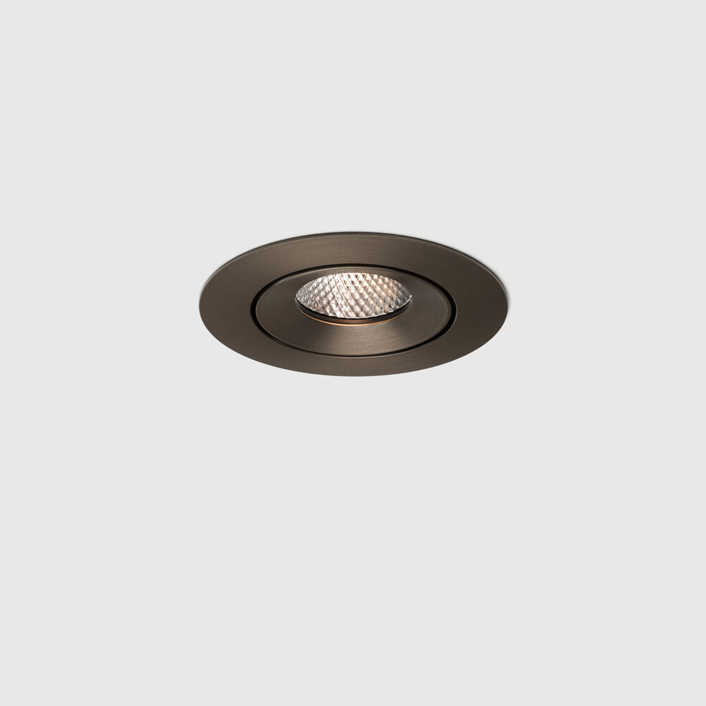 FLEXX Round adjustable recessed spot - Brushed Bronze
