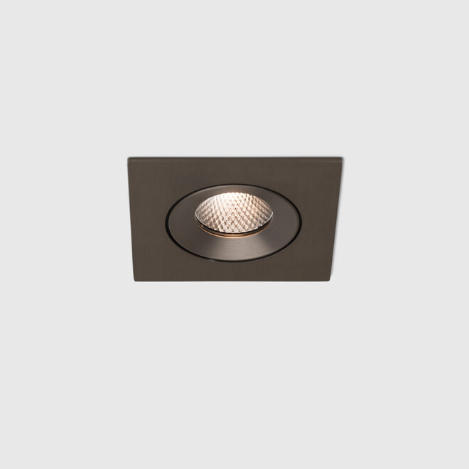 FLEXX Square adjustable recessed spot - Brushed Bronze