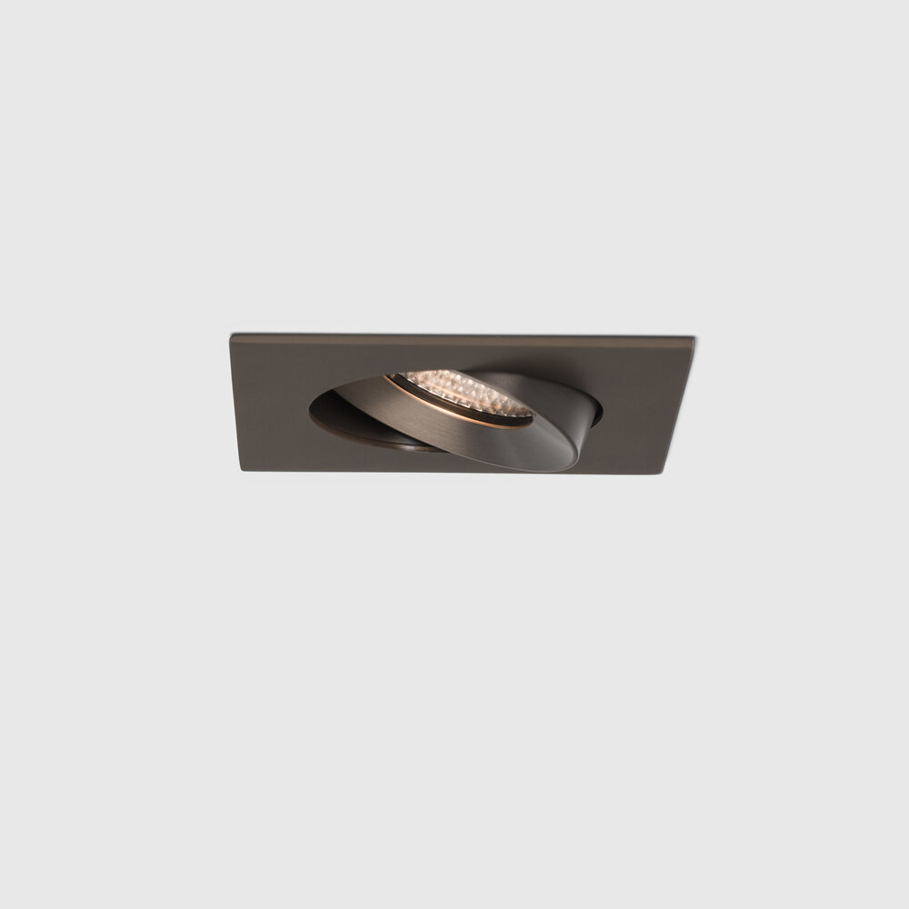 FLEXX Square adjustable recessed spot - Brushed Bronze