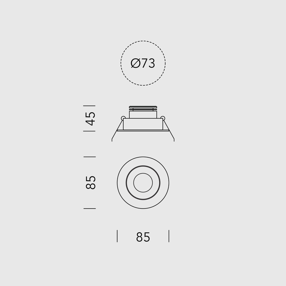 FLEXX Round adjustable recessed spot - White