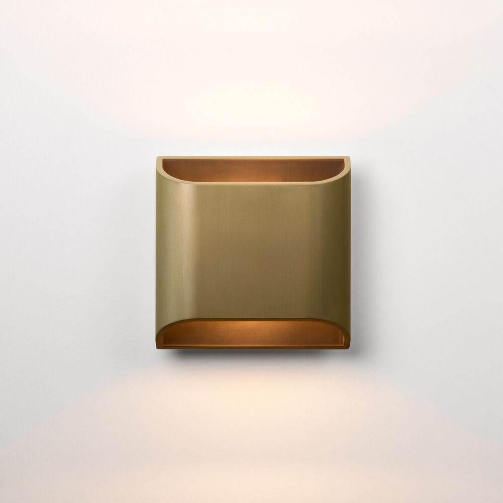 EDGE up-down wandlamp - Geborsteld Goud