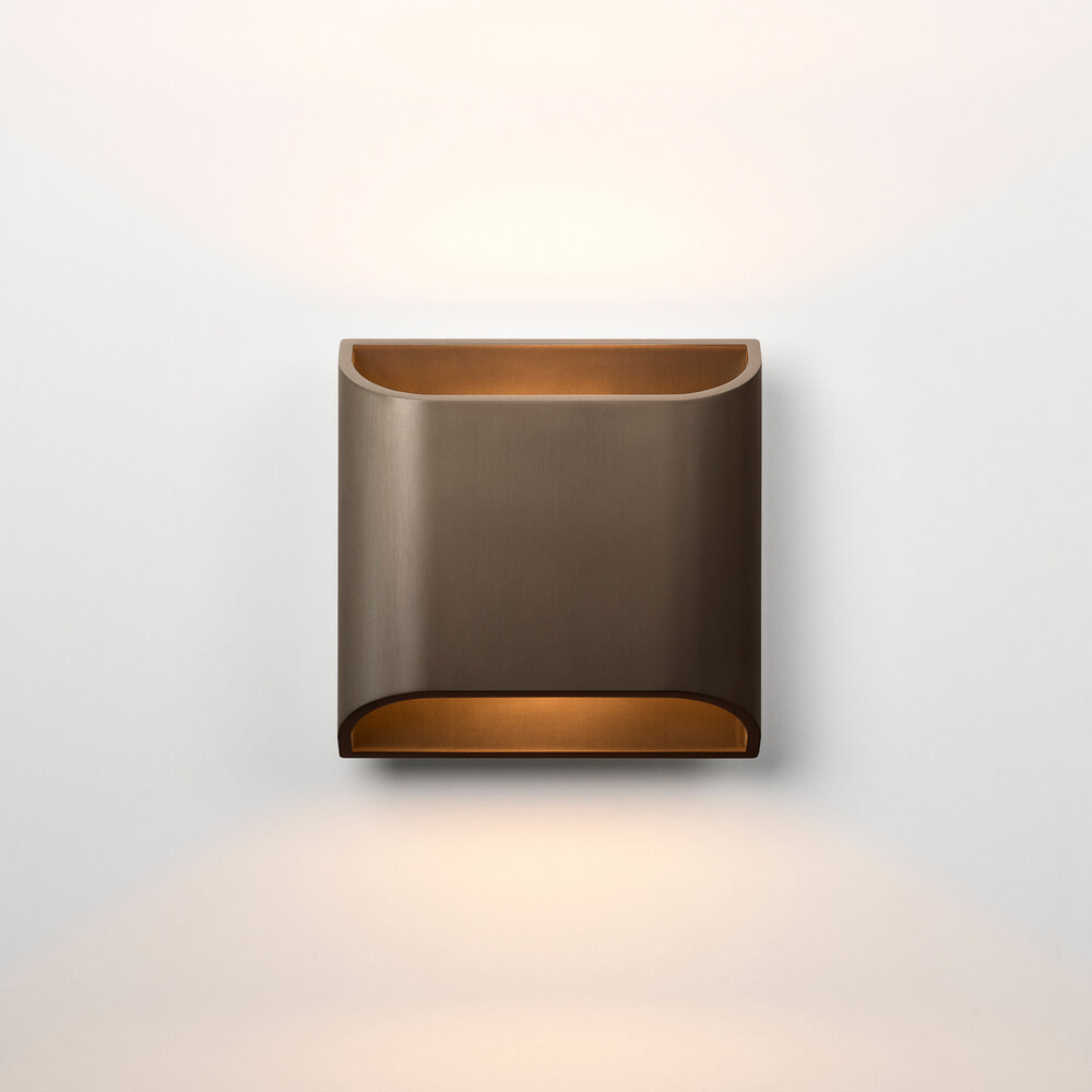 EDGE up-down wandlamp - Geborsteld Brons