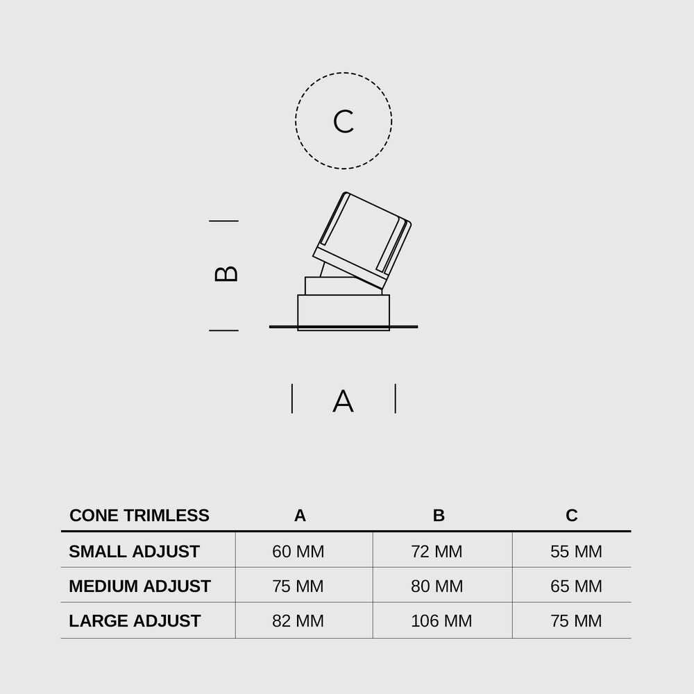 CONE – Verdiepte anti-verblinding trimless inbouw LED spot dubbel - Geborsteld Goud