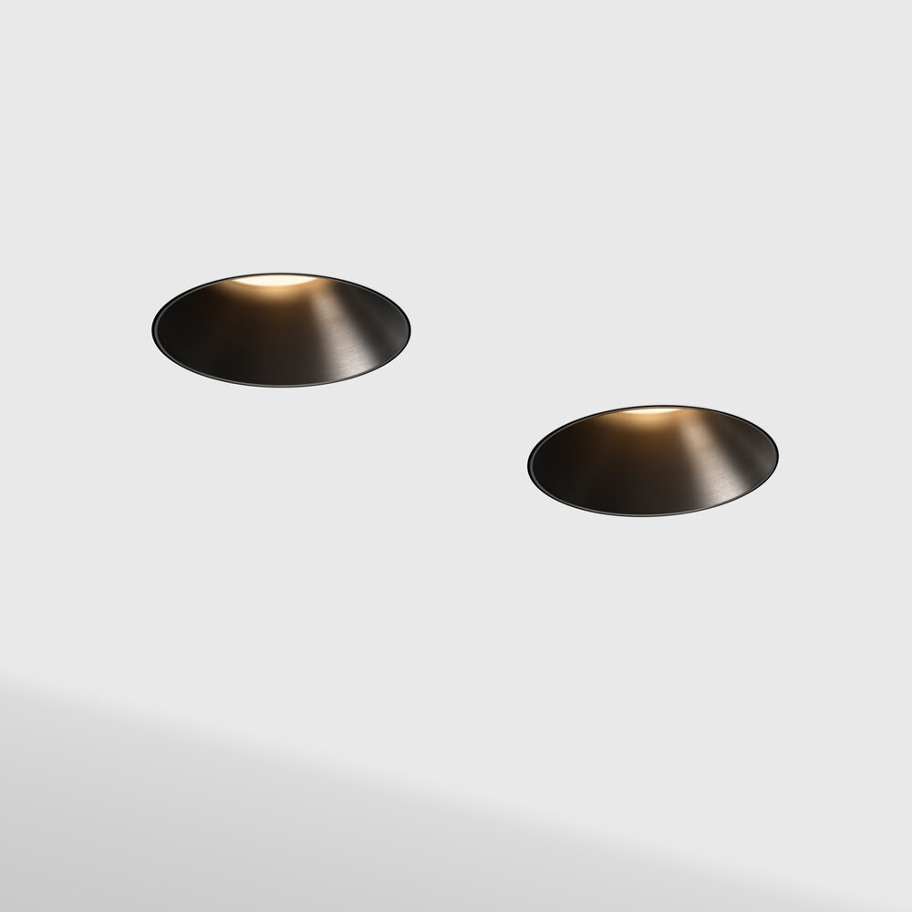 CONE - Deep anti-glare trimless recessed LED spot double – Brushed Black