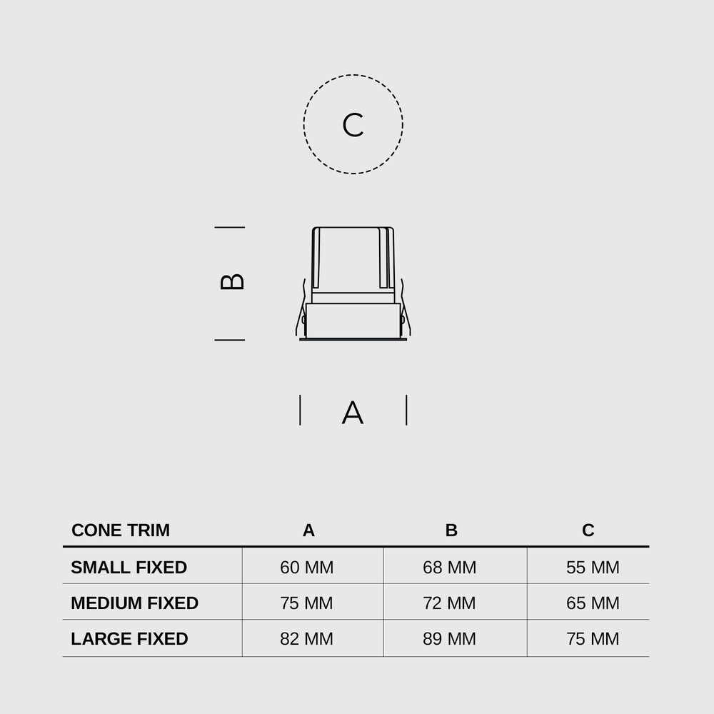 CONE – Verdiepte anti-verblinding inbouw LED spot - Zwart