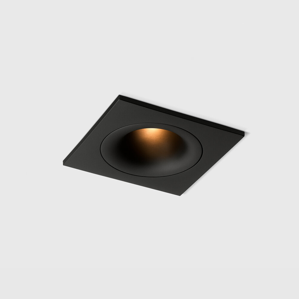 FLOW - Deep recessed LED downlight square - Black