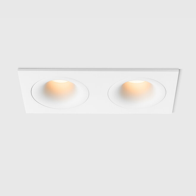 FLOW - Deep recessed LED downlight double square - White