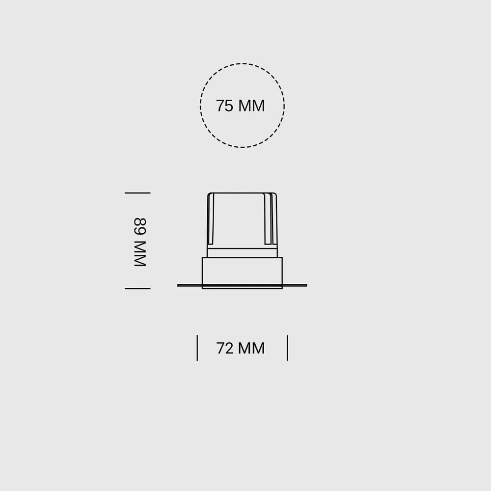 CONE - Deep anti-glare trimless recessed LED spot Large - White