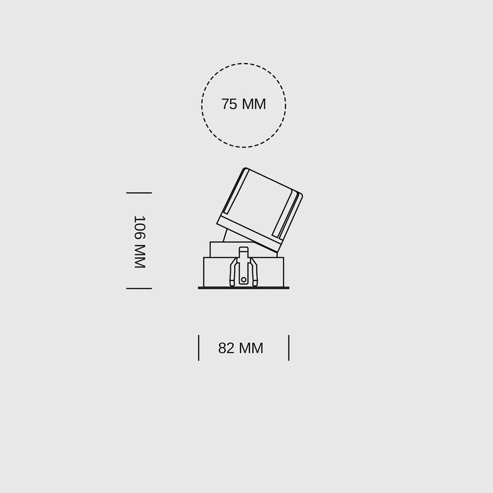 CONE - Deep anti-glare recessed LED spot Large - Black