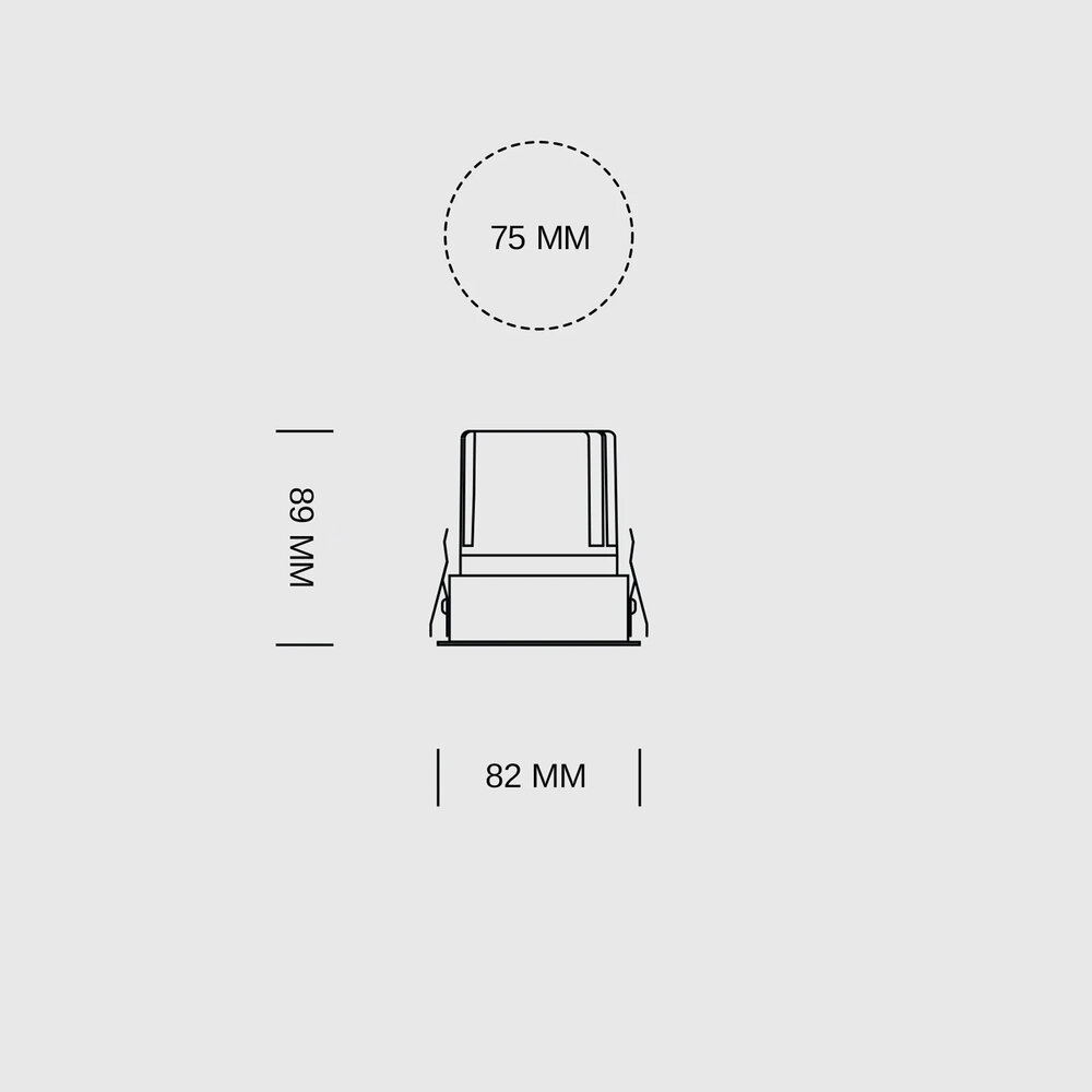 CONE - Deep anti-glare recessed LED spot Large - White