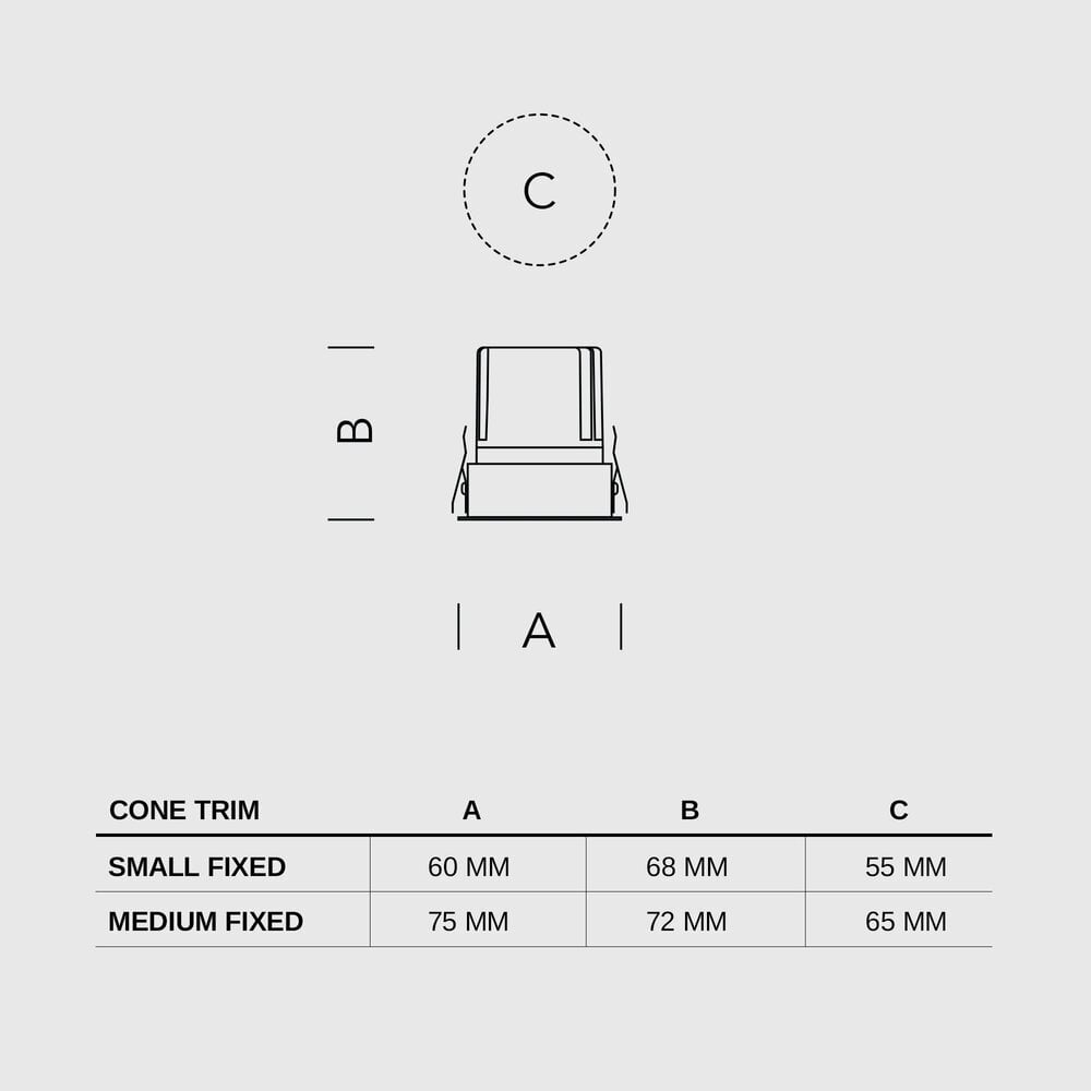 CONE - Deep anti-glare recessed LED spot - Powder coated White