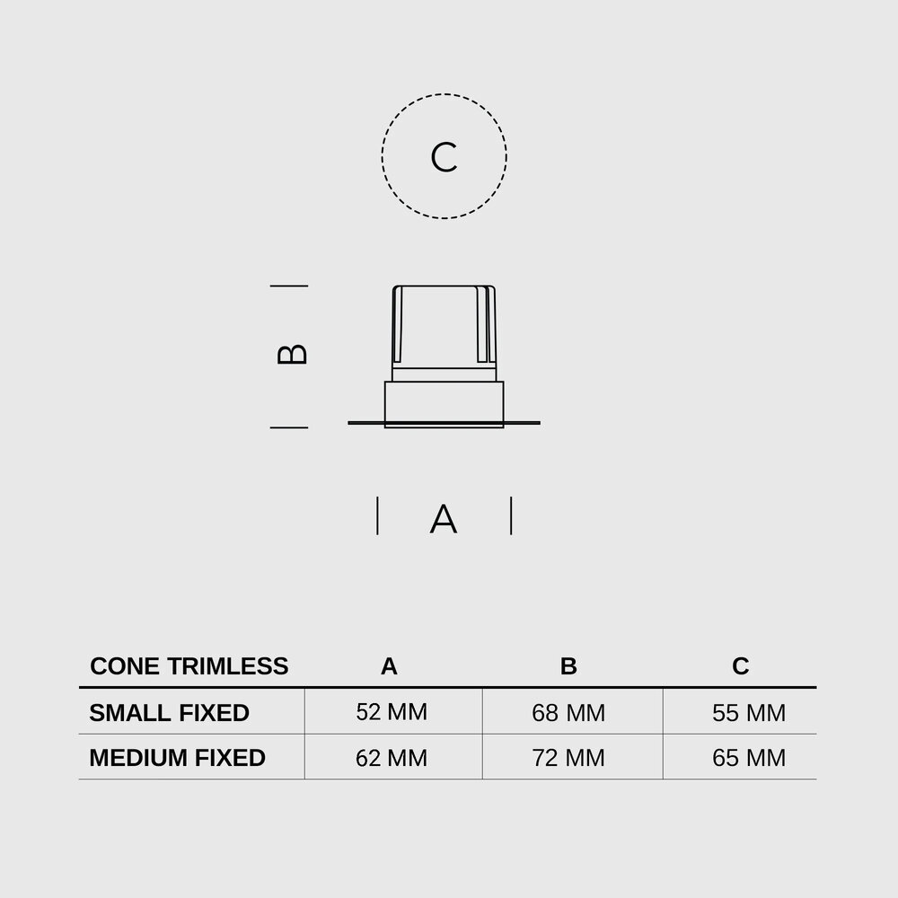 CONE - Verdiepte anti-verblinding trimless inbouw LED spot dubbel - Geborsteld Brons