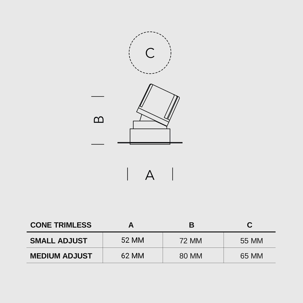 CONE - Deep anti-glare trimless recessed LED spot – Brushed Bronze
