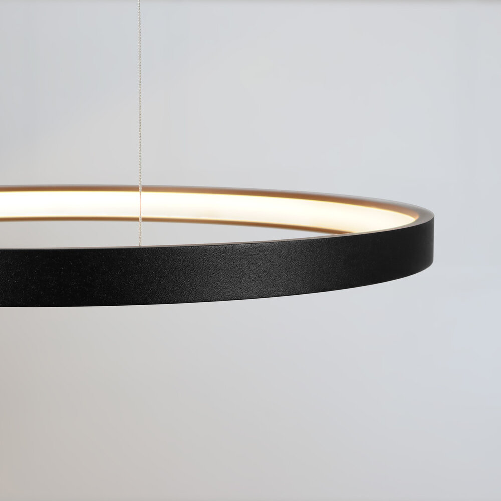 HALO LED suspended ring light - Black