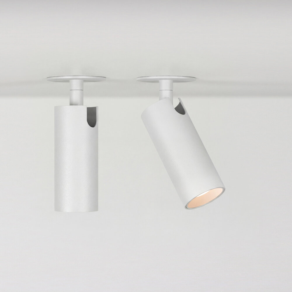 SPOT40 semi recessed adjustable LED spot - White