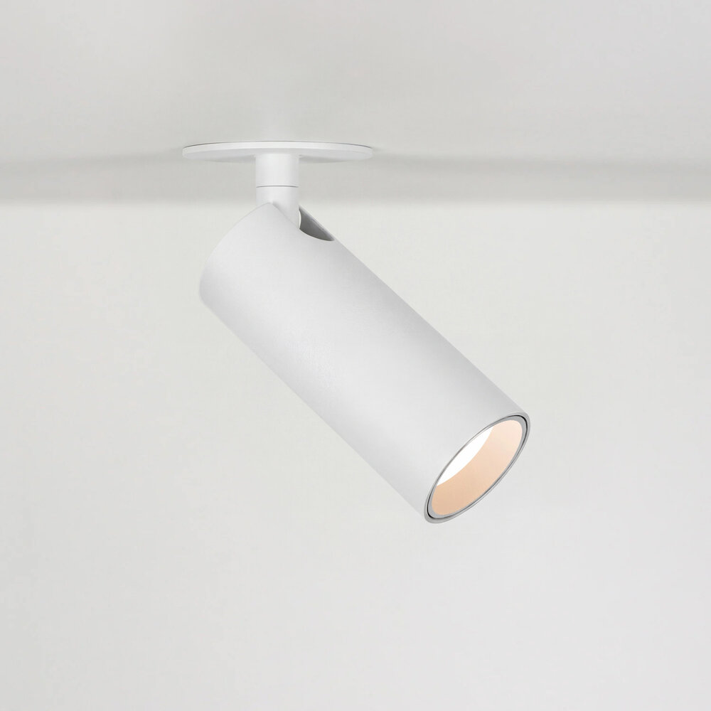 SPOT40 semi recessed adjustable LED spot - White