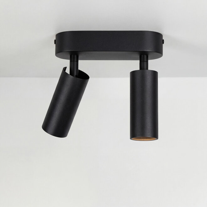 SPOT40 surface mounted adjustable LED spot Double - Black