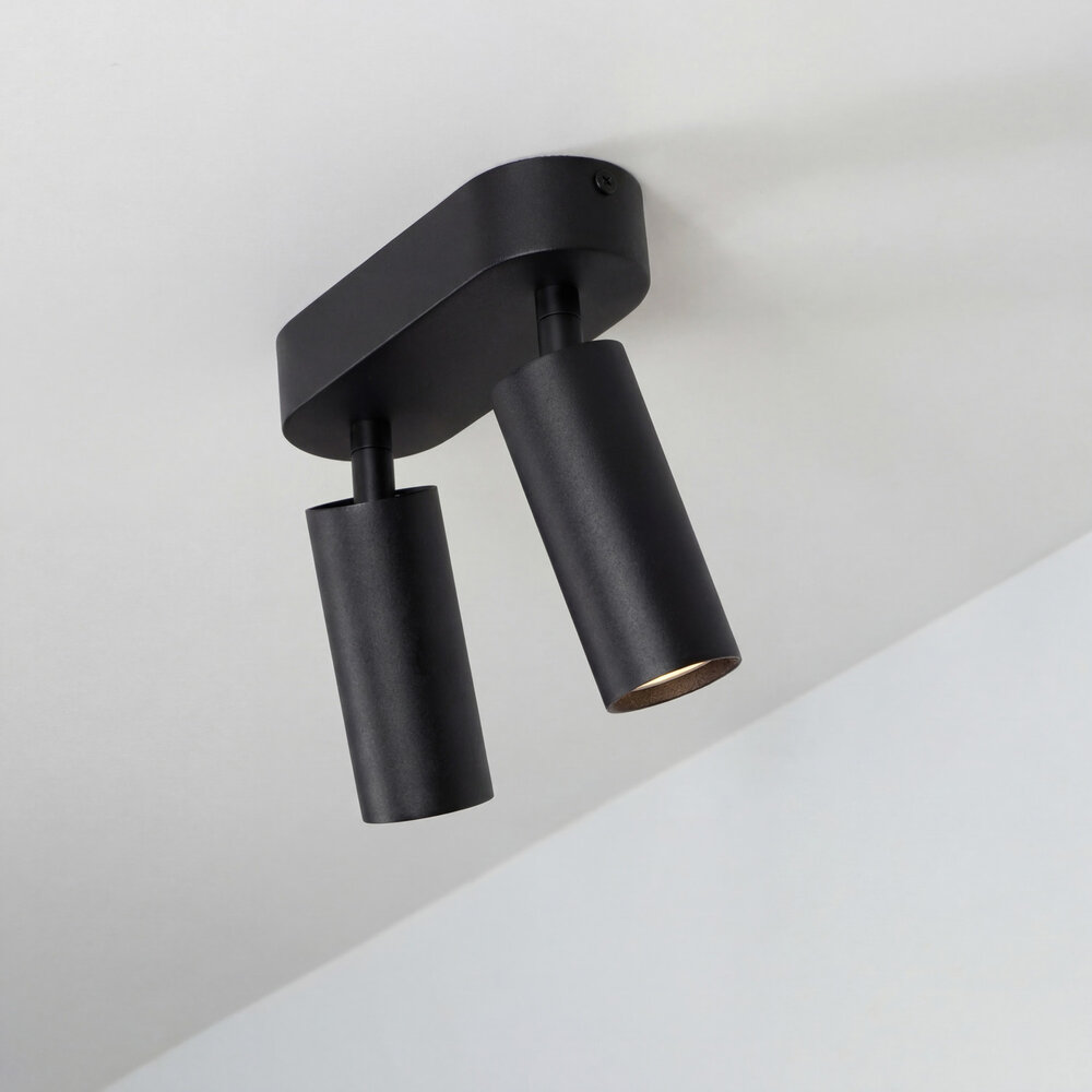 SPOT40 verstelbare opbouw LED spot Dubbel - Zwart