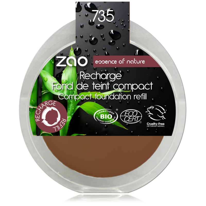 Zao Recharge Fond de Teint Compact Peaux Foncées