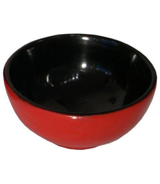 Vietnamese red and black lacquer bowl small
