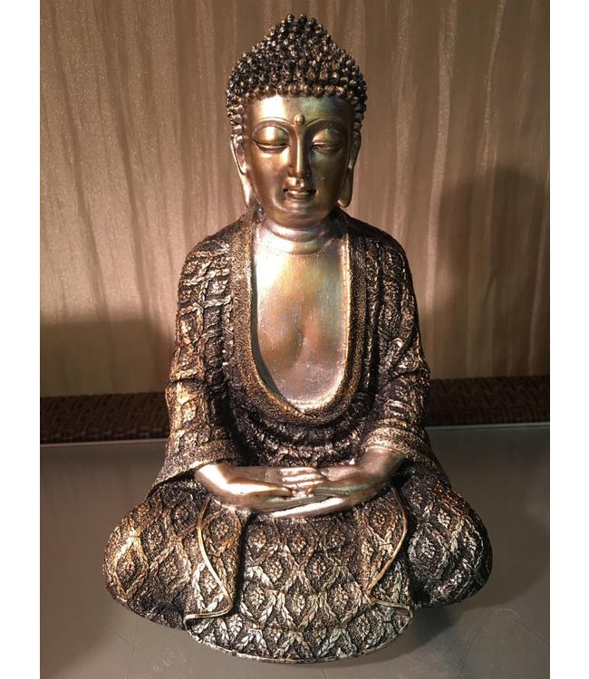Boeddha Beeld Lotus Mediterend W16xD9xH24.5cm