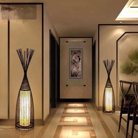 Stehlampe Bambus - James B40xT40xH150cm