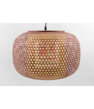 Fine Asianliving Japanische Bambus Webbing Lampe - Shiroi - D42xH30cm