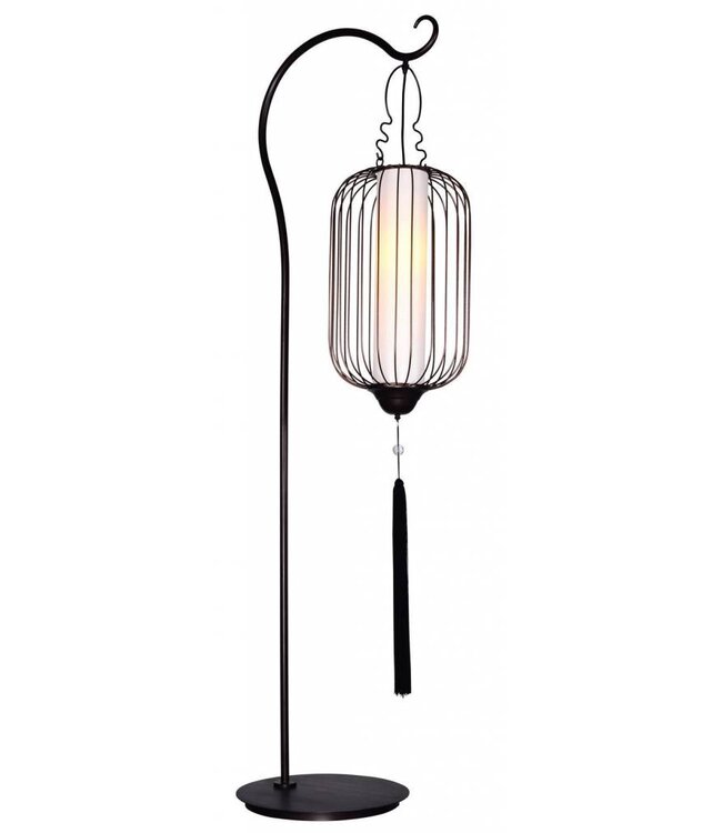 Chinese Lamp Zwart H200cm