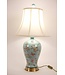 Chinese Table Lamp Porcelain Hand-Painted Turquoise W40xD40xH76cm