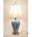 Chinese Table Lamp Porcelain Hand-painted Blue