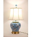 Oriental Table Lamp Porcelain Hand-Painted Blue W38xD38xH53cm