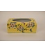 Boîte de Mouchoirs Chinoise Porcelaine Jaune Fleurs L23xP9xH14cm