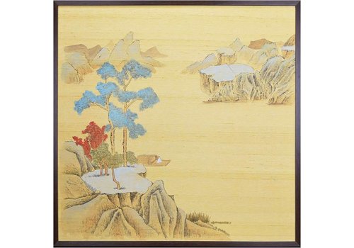 Fine Asianliving Orientalische Malerei Japanische Landschaft B91xH91cm