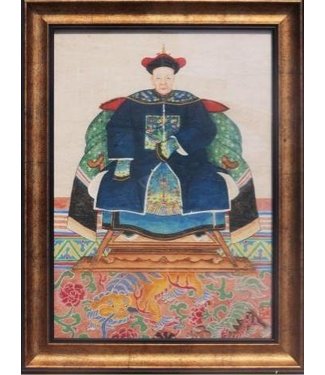 Fine Asianliving Chinesische Ahnen-Porträt-Malerei Giclee Handmade B36xH48cm