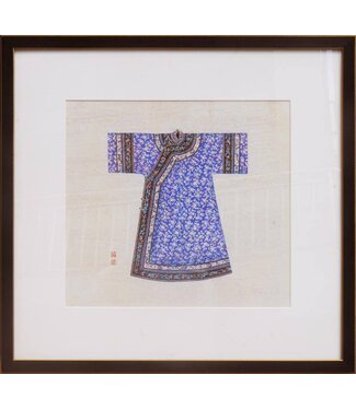 Fine Asianliving Chinees Schilderij Blauwe Kledij grotere maat