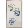 Fine Asianliving Chinese Painting 3 Blue Pots
