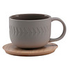 Fine Asianliving Light Gray Tea Cup White Saucer