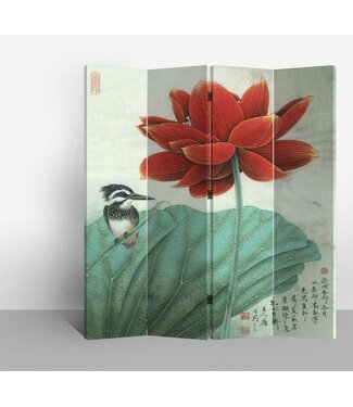 Fine Asianliving Raumteiler Paravent Sichtschutz Trennwand Raumtrenner Leinwand Spanische Wand L160xH180cm