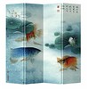 Fine Asianliving Chinees Kamerscherm Oosters Scheidingswand B160xH180cm 4 Panelen Koi in Lotuspond