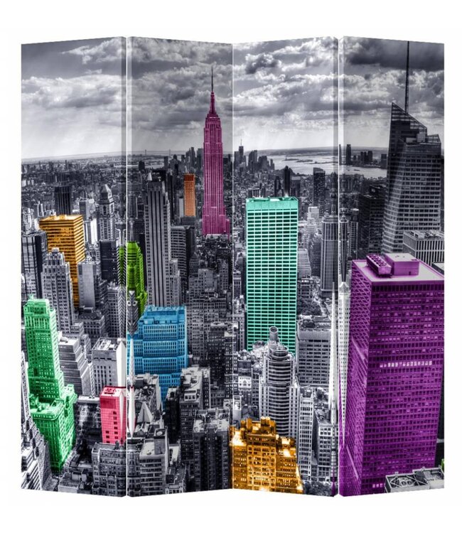 Kamerscherm Scheidingswand B160xH180cm 4 Panelen Skyview New York