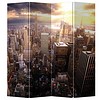 Fine Asianliving Paravent Raumteiler B160xH180cm 4-teilig New York Sonnenuntergang