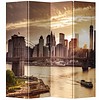 Fine Asianliving Kamerscherm Scheidingswand B160xH180cm 4 Panelen New York Brooklyn Bridge