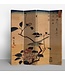 Chinese Oriental Room Divider Folding Privacy Screen 4 Panels W160xH180cm Bird and Lotus Flowers Vintage