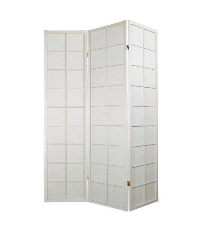 Japanese Room Divider 3 Panels W135xH180cm Privacy Screen Shoji Rice-paper White