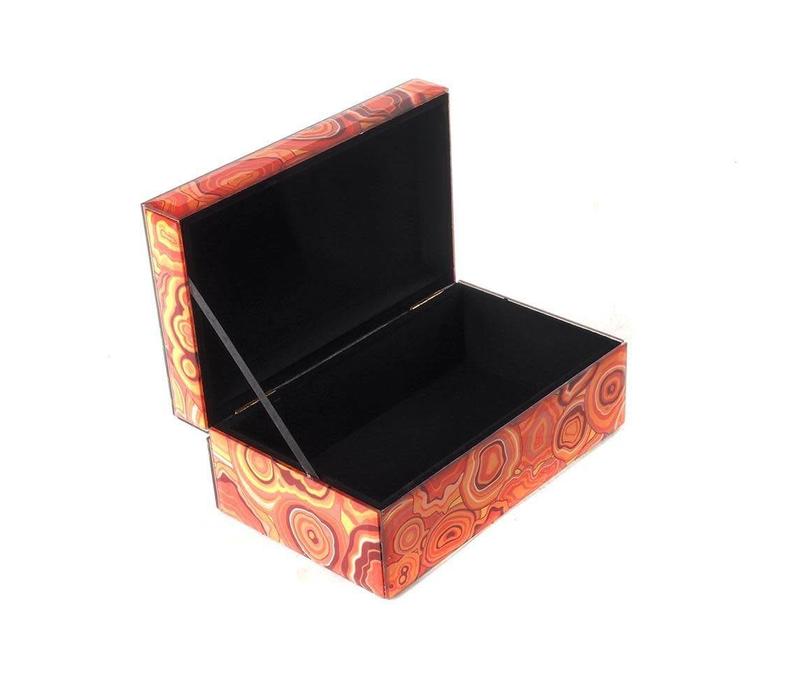 Jewelery box Malachite Orange Small