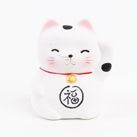 Lucky Cat Maneki Neko Mini White