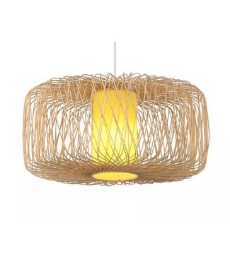 Fine Asianliving Lampada a Sospensione in Bambù Fatta a Mano - Noelle L50xP50xA30cm