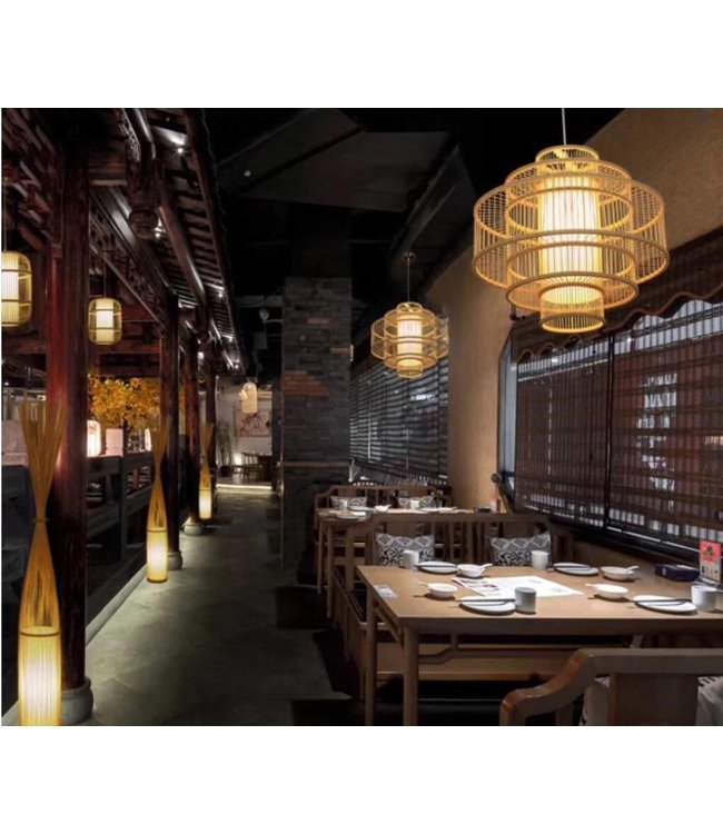 Suspension en Bambou Fait Main - Leona D60xH60cm